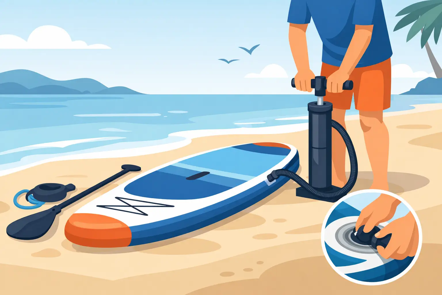 Cómo inflar paddle surf sin dañar la tabla
