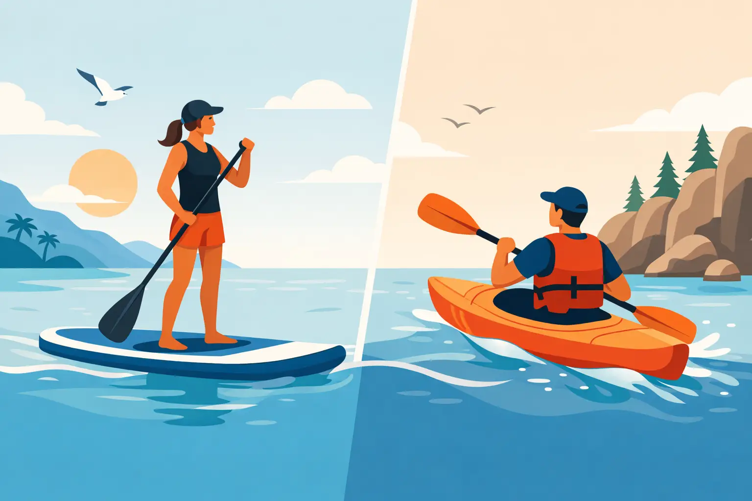 Paddle surf o kayak: cuál te conviene