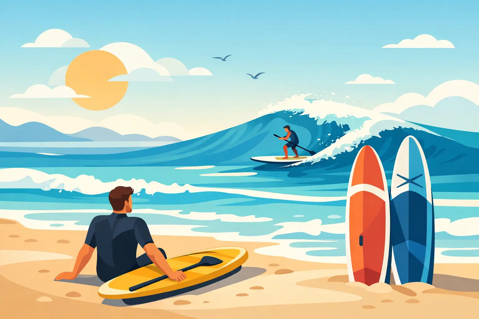Qué tabla SUP para olas te conviene