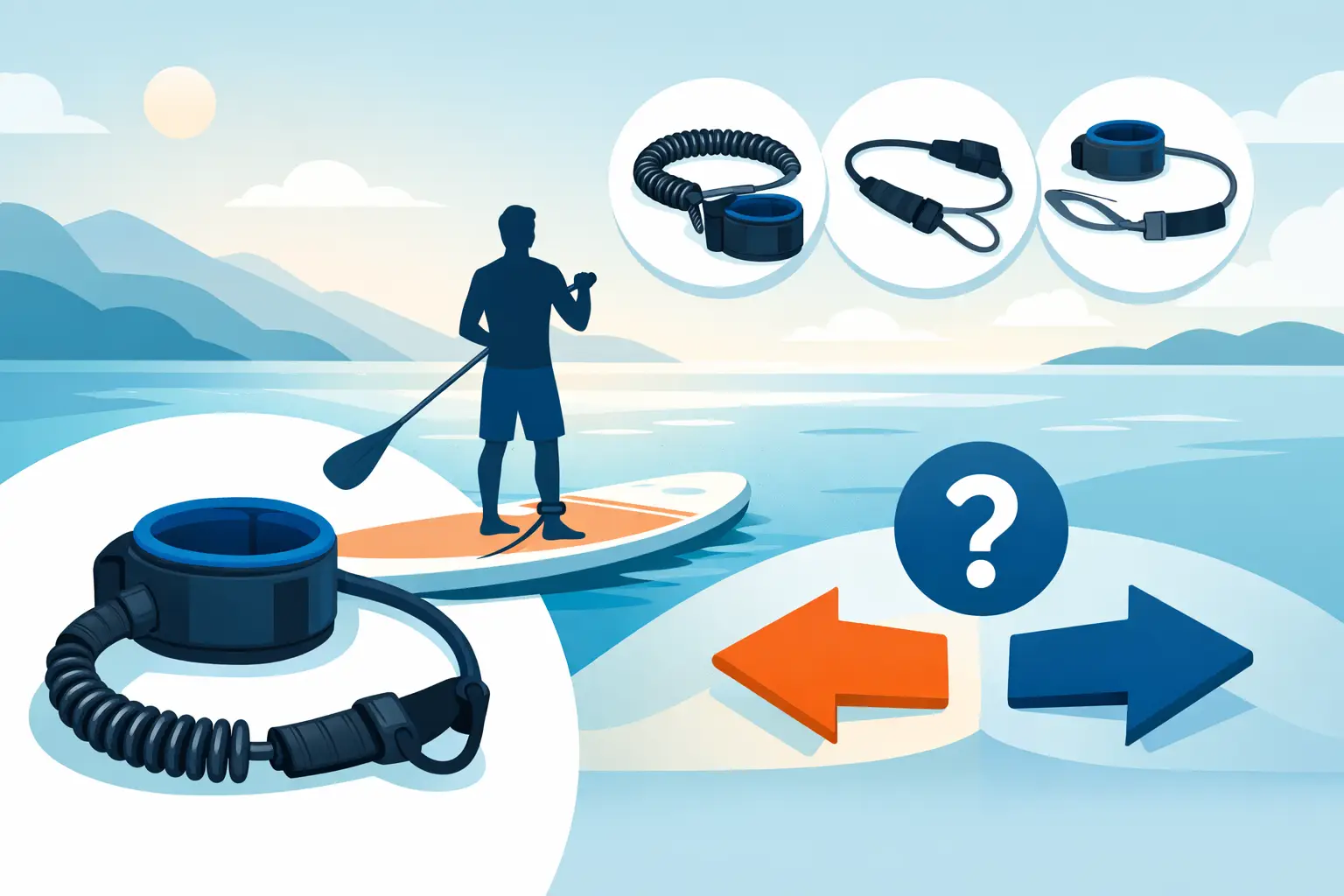 Cómo elegir leash SUP sin equivocarte