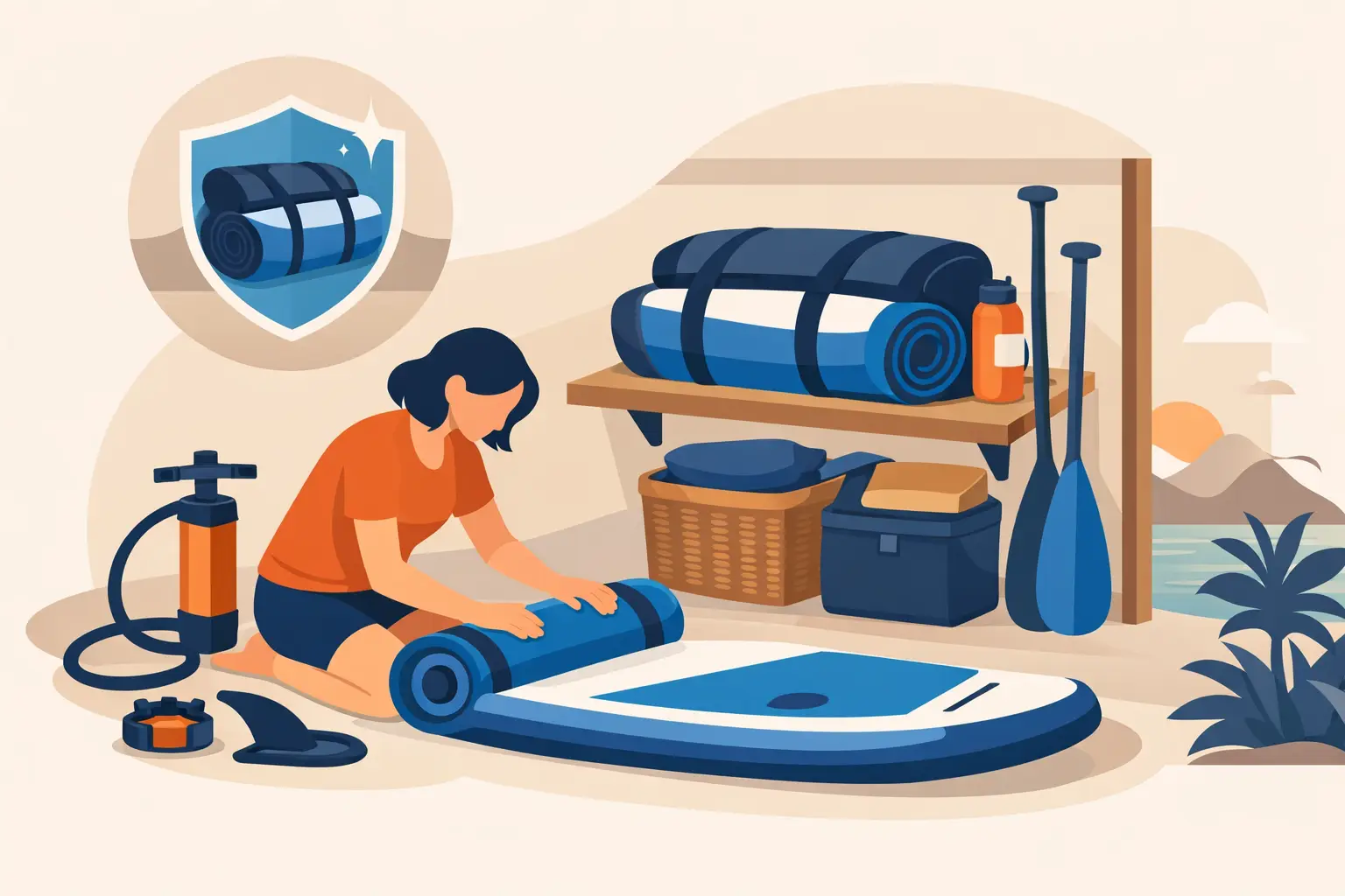 Cómo guardar tabla hinchable SUP sin dañarla