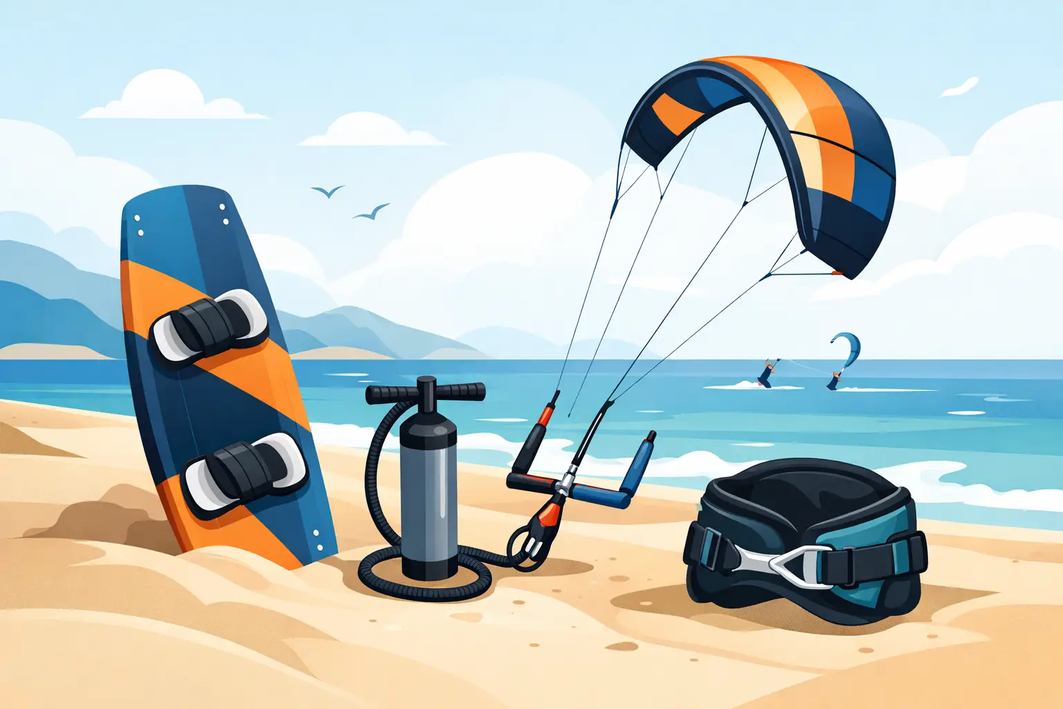 Kit kitesurf para iniciarse: qué comprar