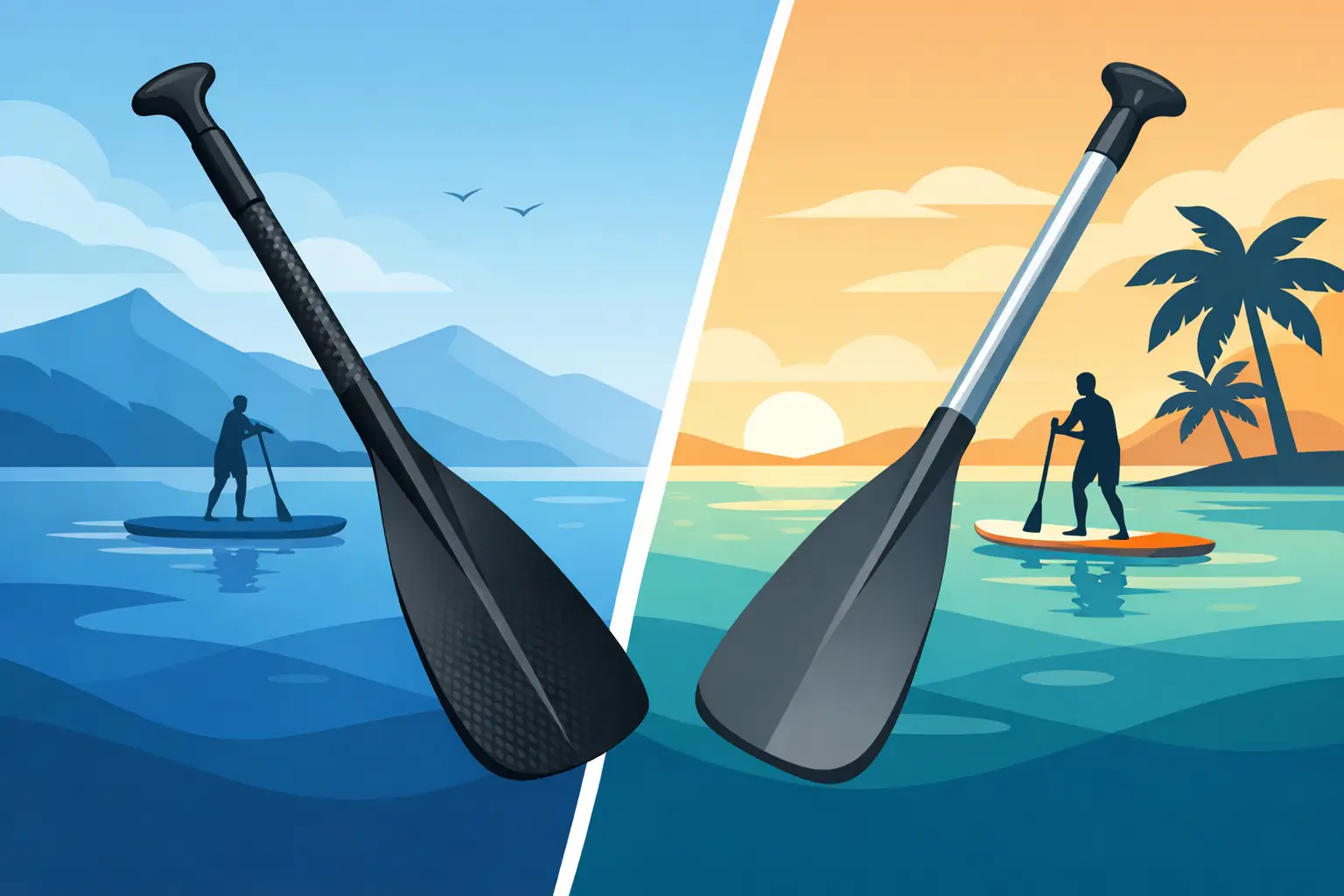 Remo carbono o aluminio para SUP, cuál conviene