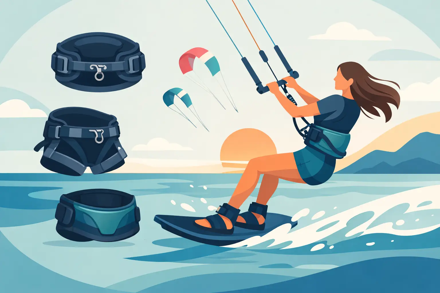 Arnés kitesurf mujer: cómo elegir el ideal