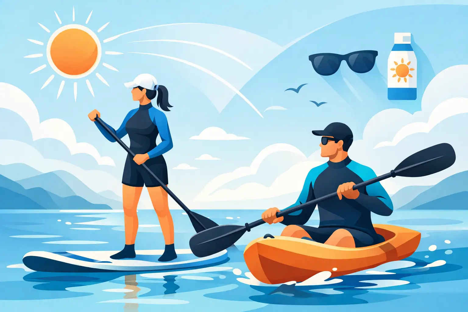 Licra protección solar para paddle surf y kayak