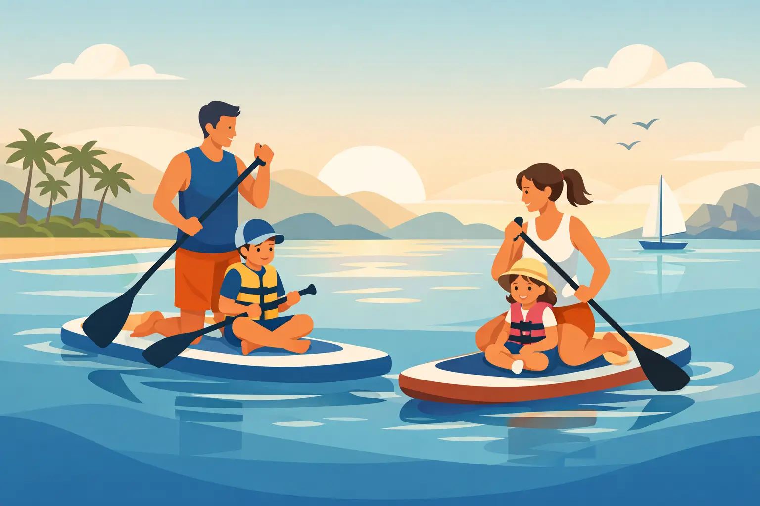 Paddle surf familiar para disfrutar juntos
