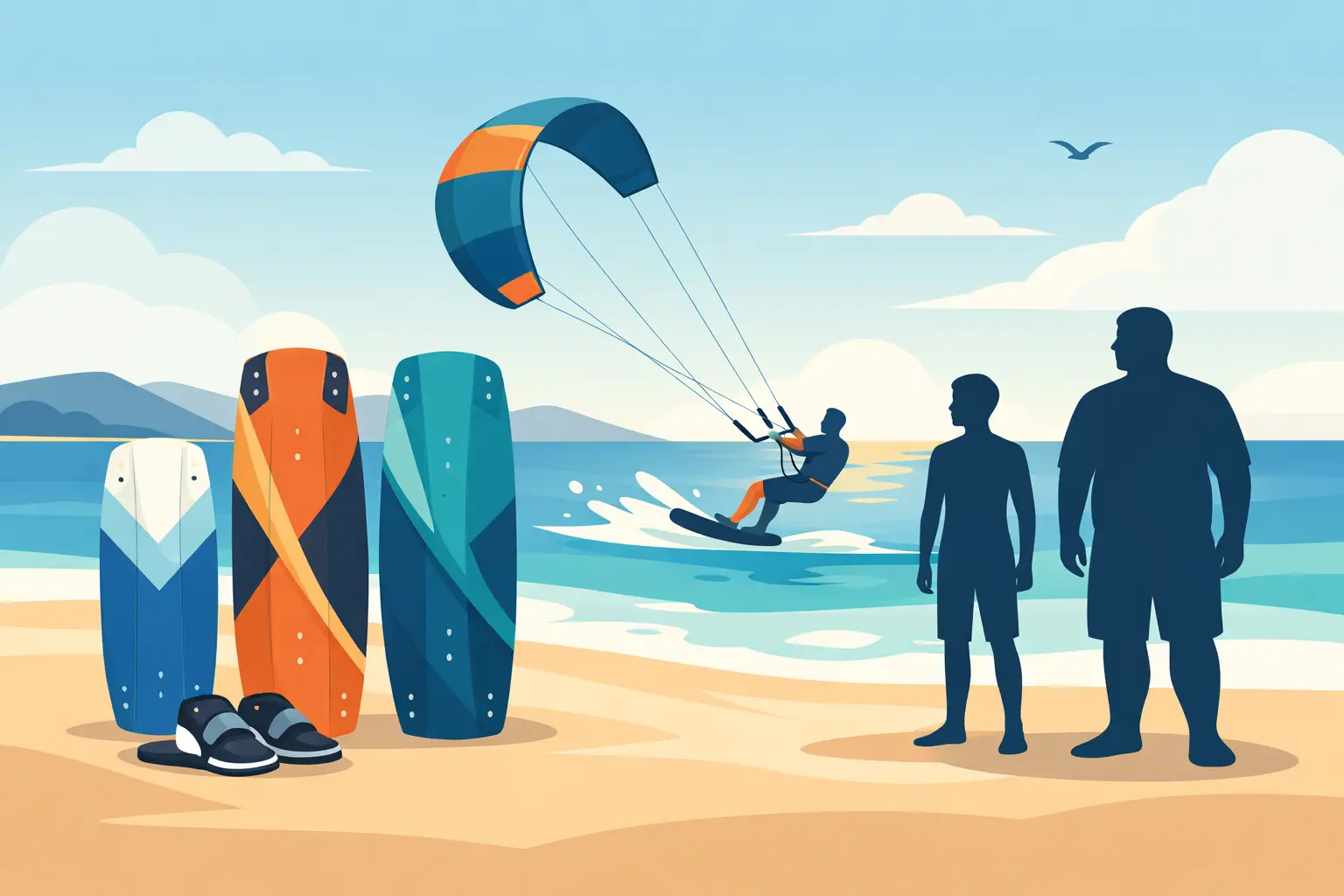 Qué talla de tabla kitesurf elegir según tu peso