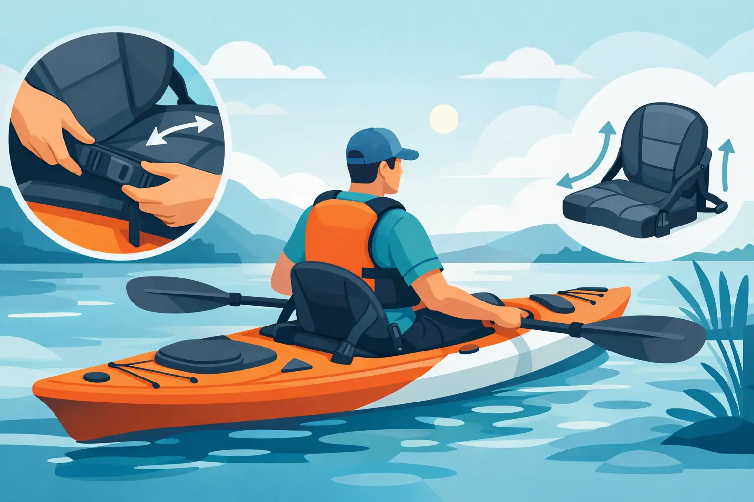 Cómo ajustar el asiento del kayak sin dolor